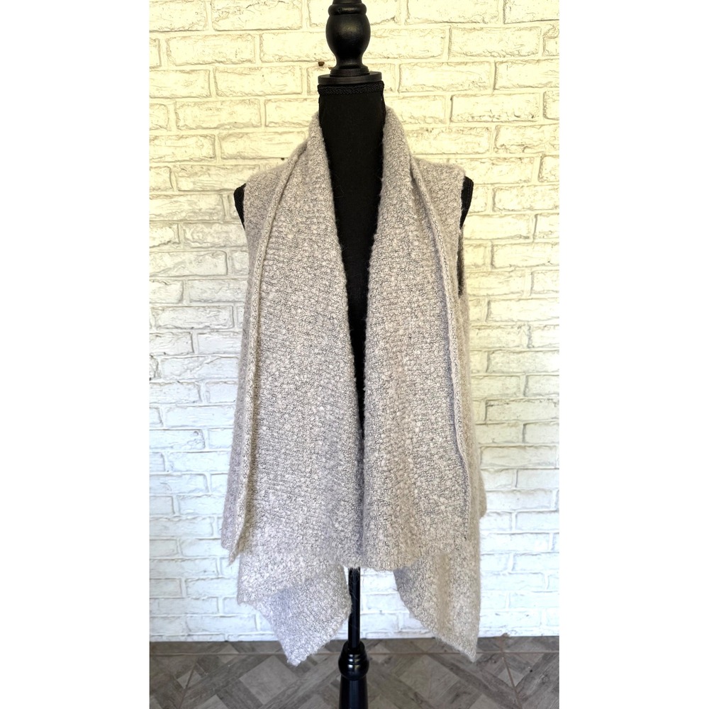 Soft Joie Women's Wool Blend Sleeveless Sweater Vest Open Front Knit Size Medium
